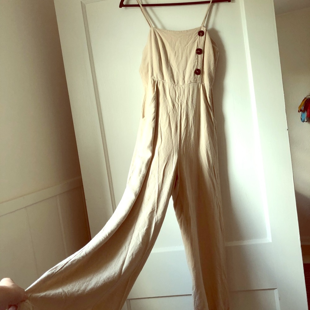 Forever 21 Tan Jumpsuit Sz S